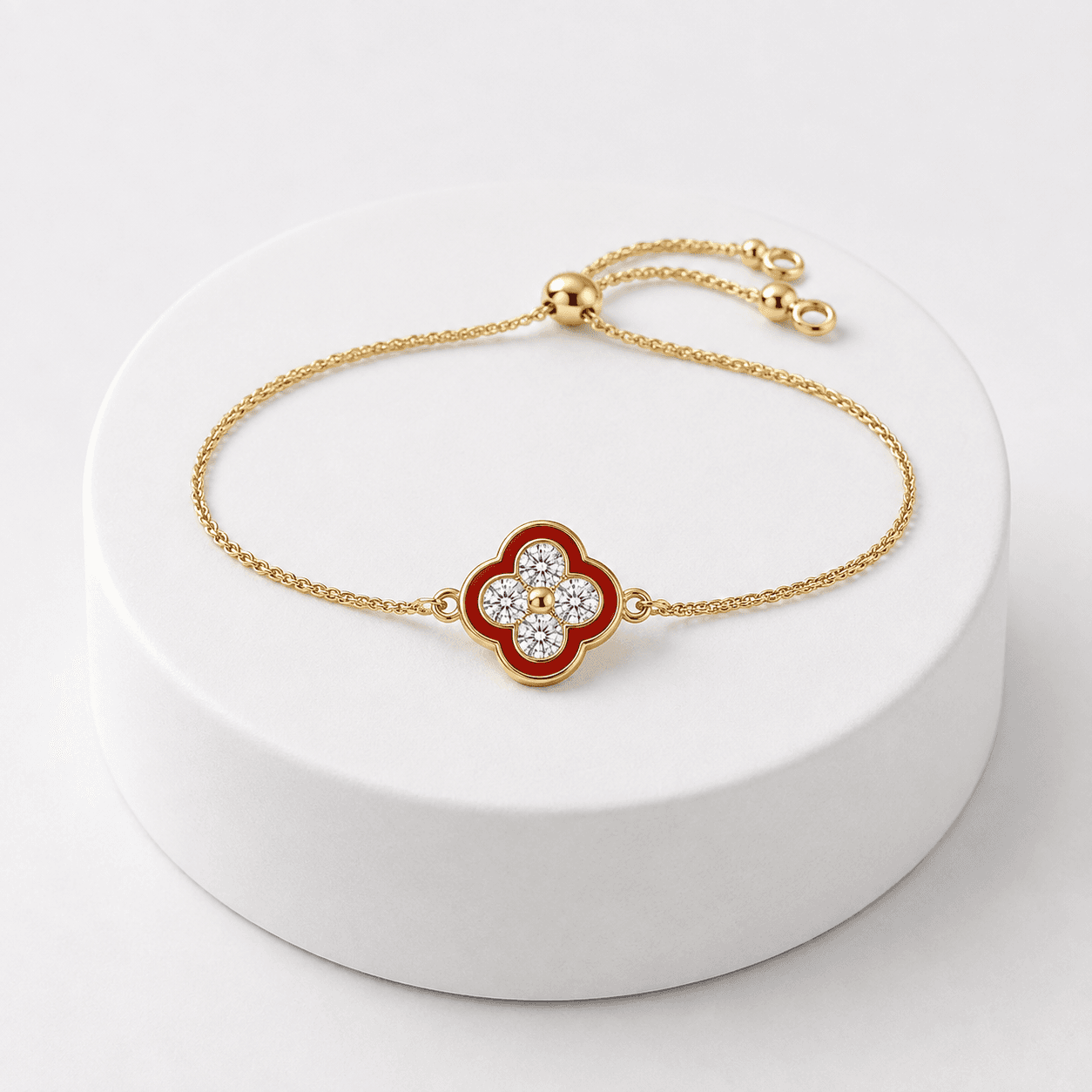 Bracelet Jon Richard Trèfle Émeraude Pavé – Bijou Élégant Femme