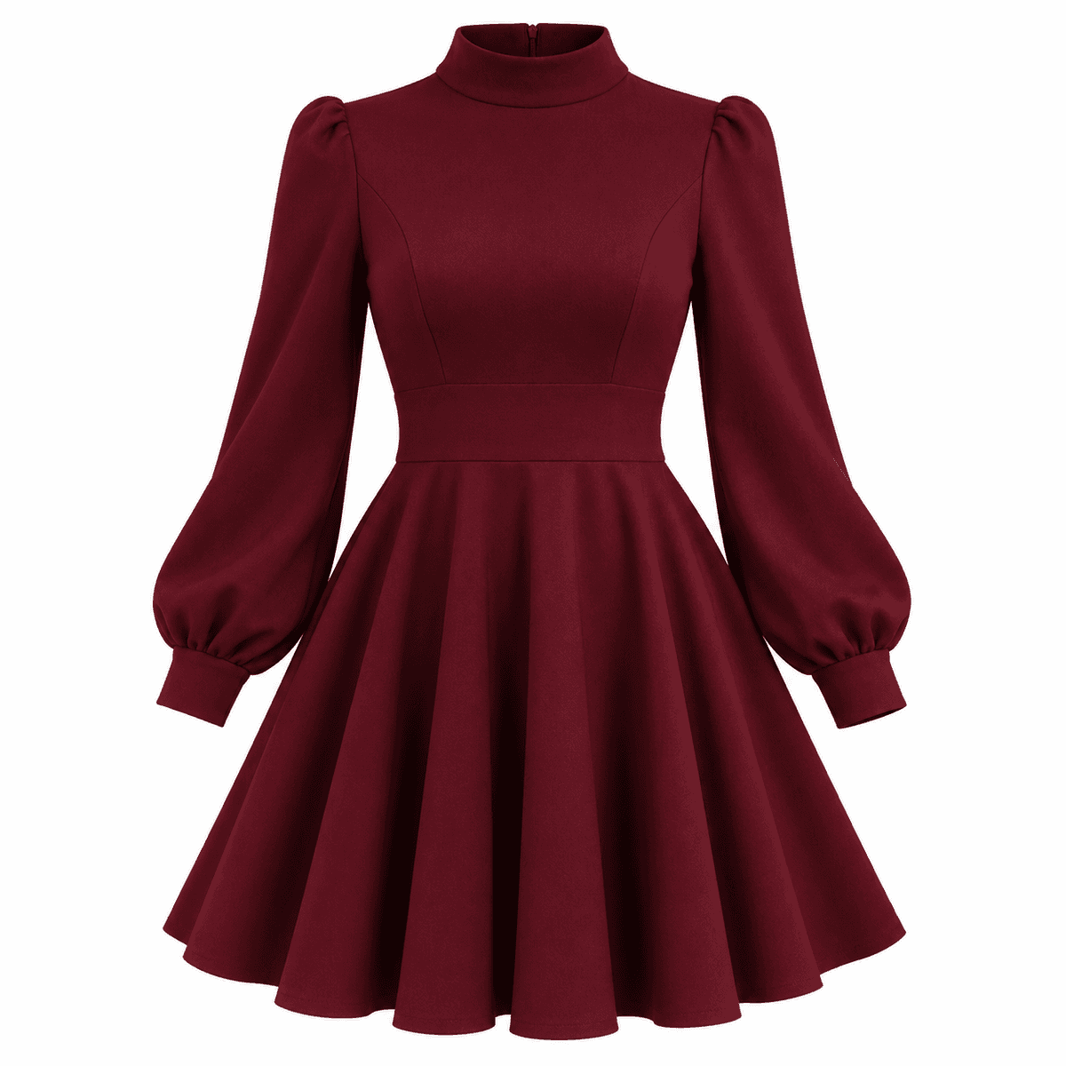Robe Rouge Bordeaux Femme â Mini Robe ĂlĂ©gante Ă Manches Longues