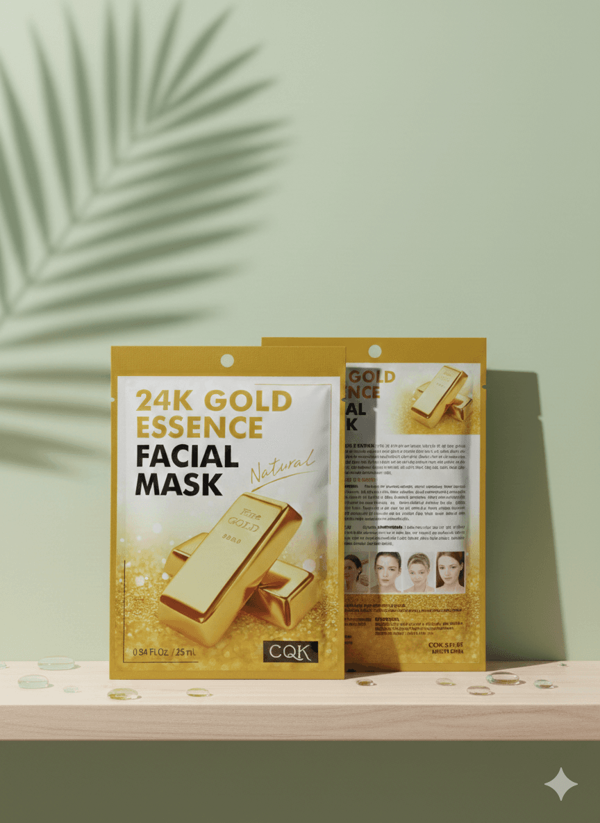 Masque Facial à l'Essence d'Or 24K - CQK Natural 25ml
