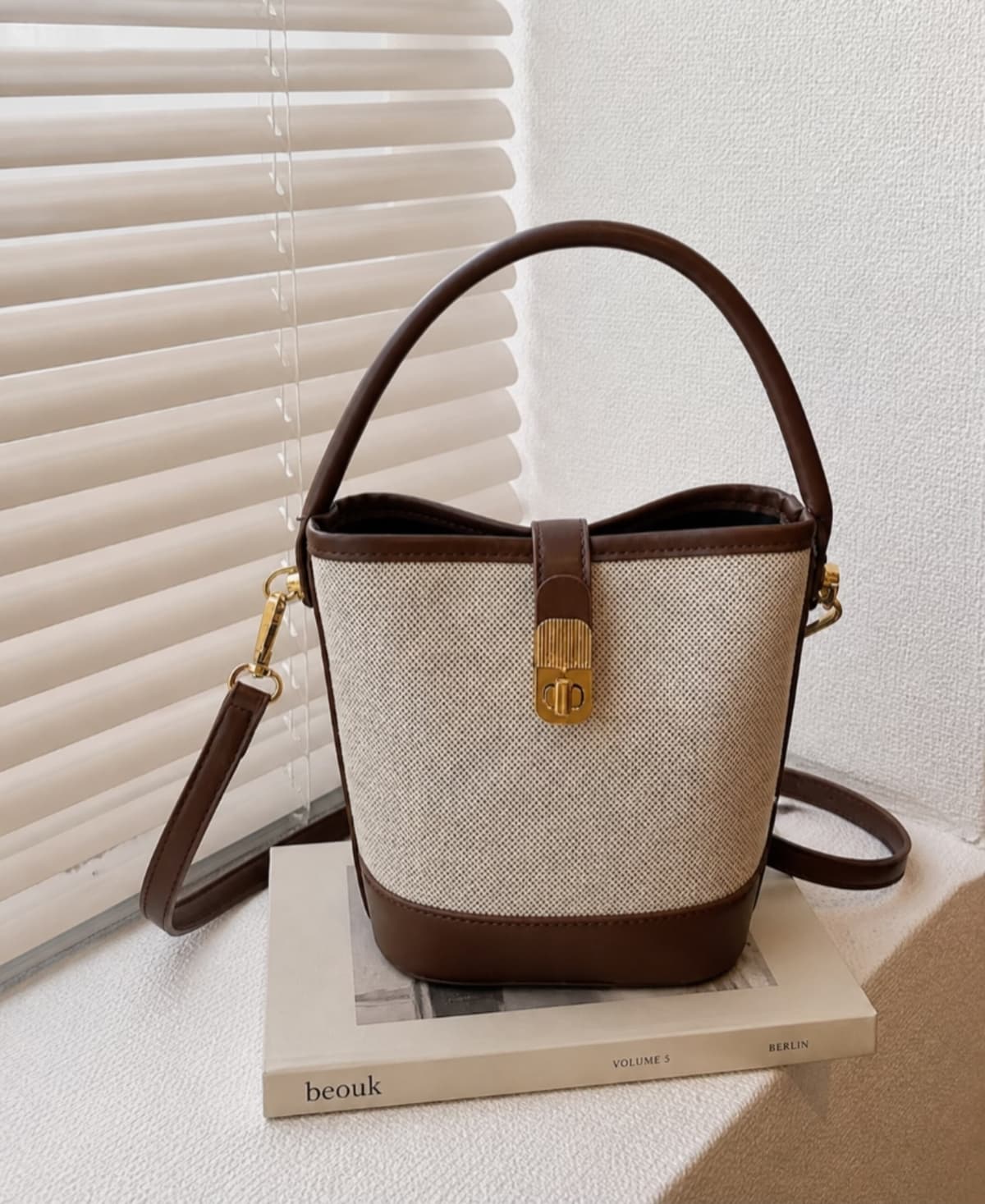 Sac seau brun