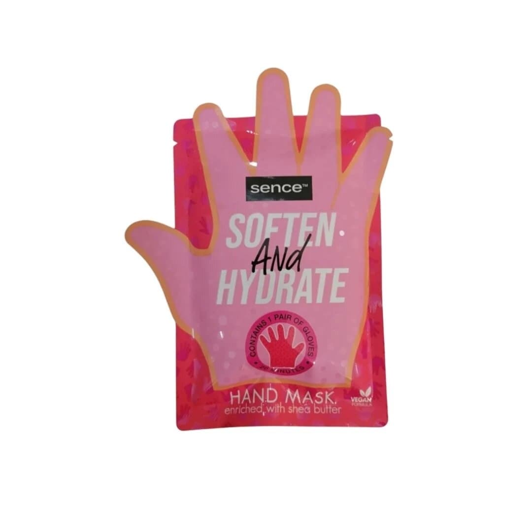 SENCE Masque pour les Mains Vegan au Beurre de Karité – Hydratant & Adoucissant, 2 x 20 ml